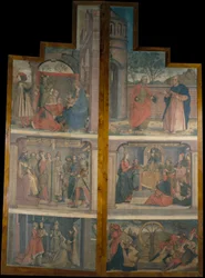 Porte di un altare con scene della vita di santa Caterina